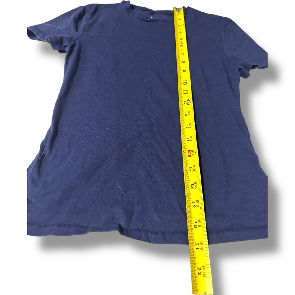 GAP Navy Short Sleeve Crewneck Fitted Cotton Classic Casual Women's Tee - Picture 10 of 16